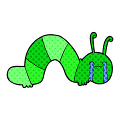 cartoon caterpillar obsessing over his regrets