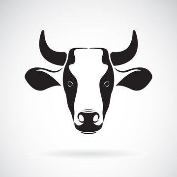 Vector of a cow head design on white background. Wild Animals. Vector illustration.