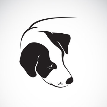 Vector of a dog head design on white background. Pet. Animals. Vector illustration.