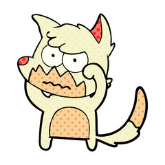 cartoon annoyed fox
