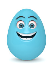 Fototapeta premium 3d render of Easter cartoon egg