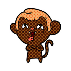 Obraz premium crazy cartoon monkey