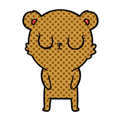 peaceful cartoon bear