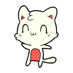 Fototapeta premium cartoon happy cat