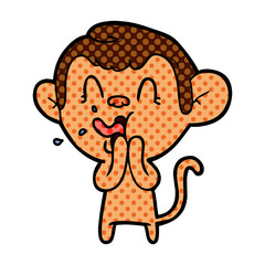 crazy cartoon monkey