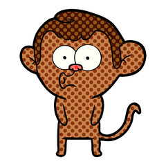 cartoon hooting monkey