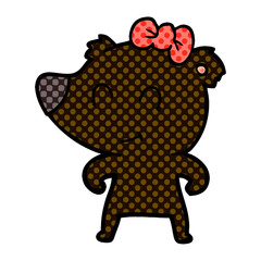 female bear cartoon