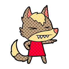 angry wolf cartoon