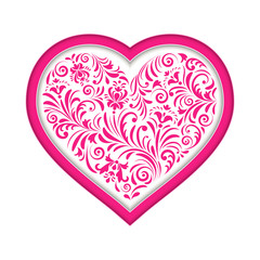 Fototapeta na wymiar floral valentine heart