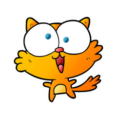 cute cartoon crazy cat