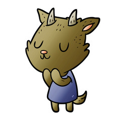 cute cartoon goat