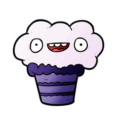 funny cartoon cupcake