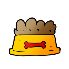 cartoon bowl of dog food