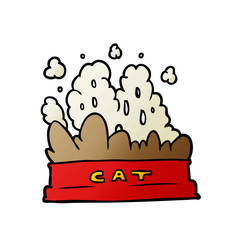 cartoon bowl of cat food