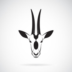 Vector of a Scimitar-horned Oryx head design on white background. Wild Animals. Vector illustration. © yod67