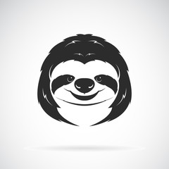 Vector of a sloth head design on white background. Wild Animals. Vector illustration. © yod67
