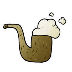 cartoon old smoking pipe