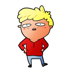 cartoon impatient man