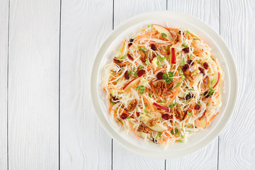 low calories Apple Cranberry carrots Coleslaw
