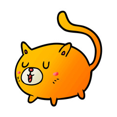 cartoon happy cat