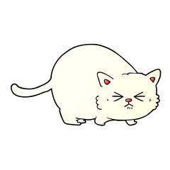 cartoon angry cat