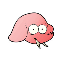 cartoon elephant face