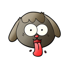 cartoon dog face panting