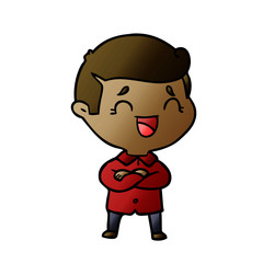 cartoon laughing man