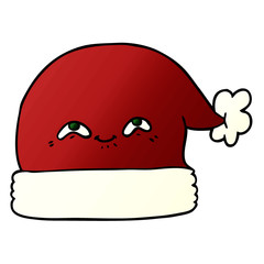 cartoon christmas santa hat