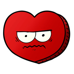 cartoon angry heart