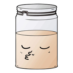 cartoon glass jar