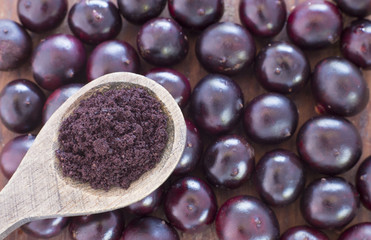 Acai fruit and powder - Euterpe oleracea