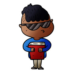 cartoon boy wearing sunglasses