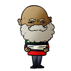 cartoon man with beard frowning