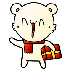 happy polar bear cartoon