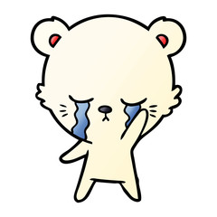 crying cartoon polar bear