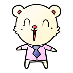 happy cartoon polar bear