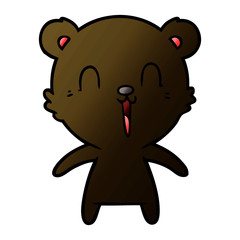 happy laughing cartoon bear