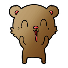 happy cartoon bear