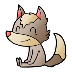 friendly cartoon wolf