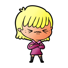 annoyed cartoon girl