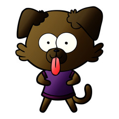 cartoon dog with tongue sticking out