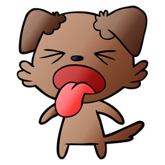 cartoon disgusted dog