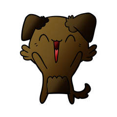 happy little dog cartoon
