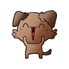 happy little dog cartoon
