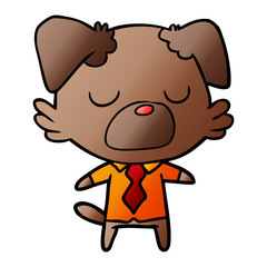 cartoon dog manager