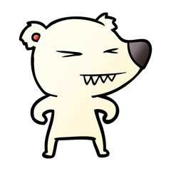 Obraz premium angry polar bear cartoon