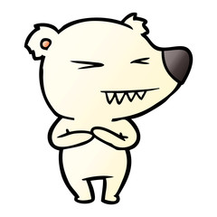 angry polar bear cartoon