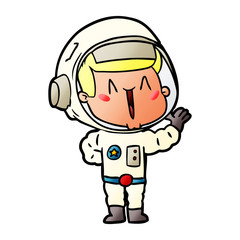 singing cartoon astronaut