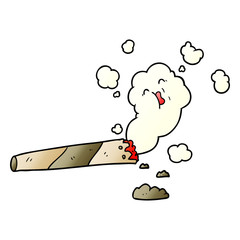 cartoon smoking cigarette